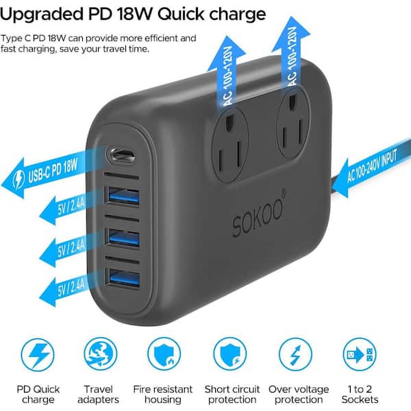 NORELCO International Power Travel Kit Convertisseurs