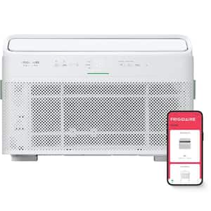12,000 BTU Window Air Conditioner Cools 550 sq. ft. with Remote and Wi-Fi in White 115V