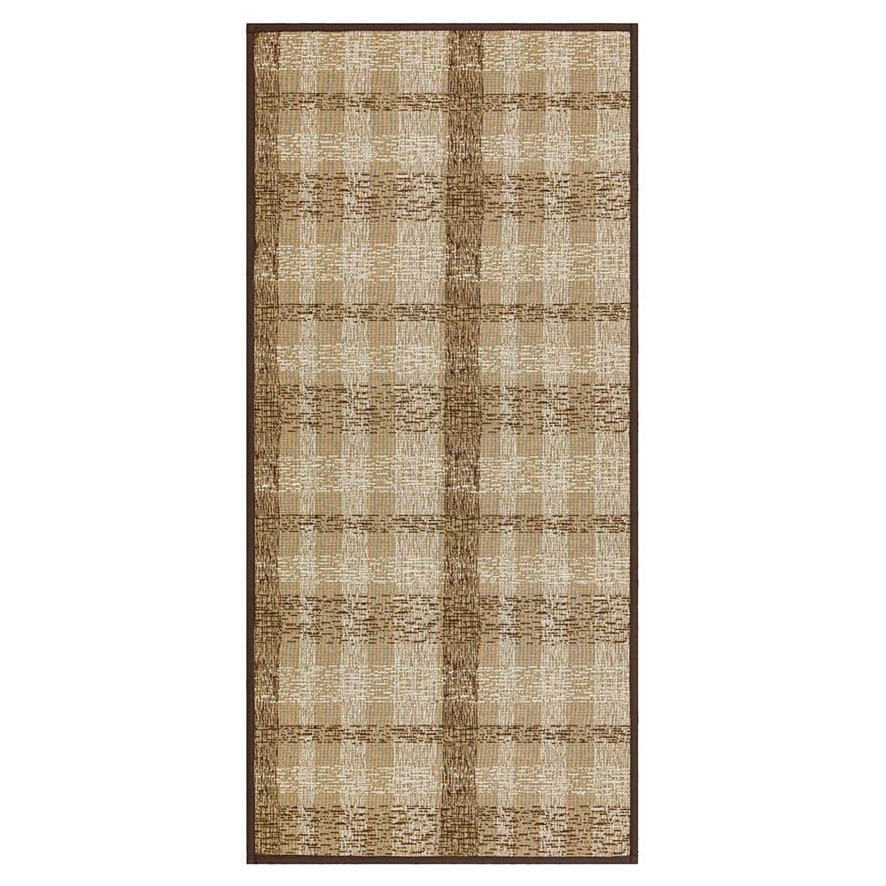 Scribble Plaid Tan 20 in. x 42 in. Kitchen Mat price history on PriceWatchPro