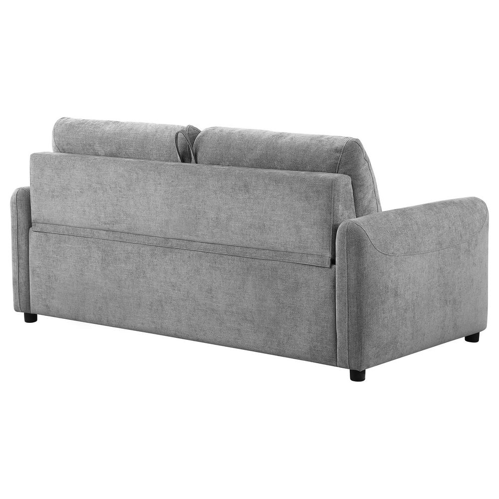 Gray Fabric Queen Sleeper Sofa with Wood Frame