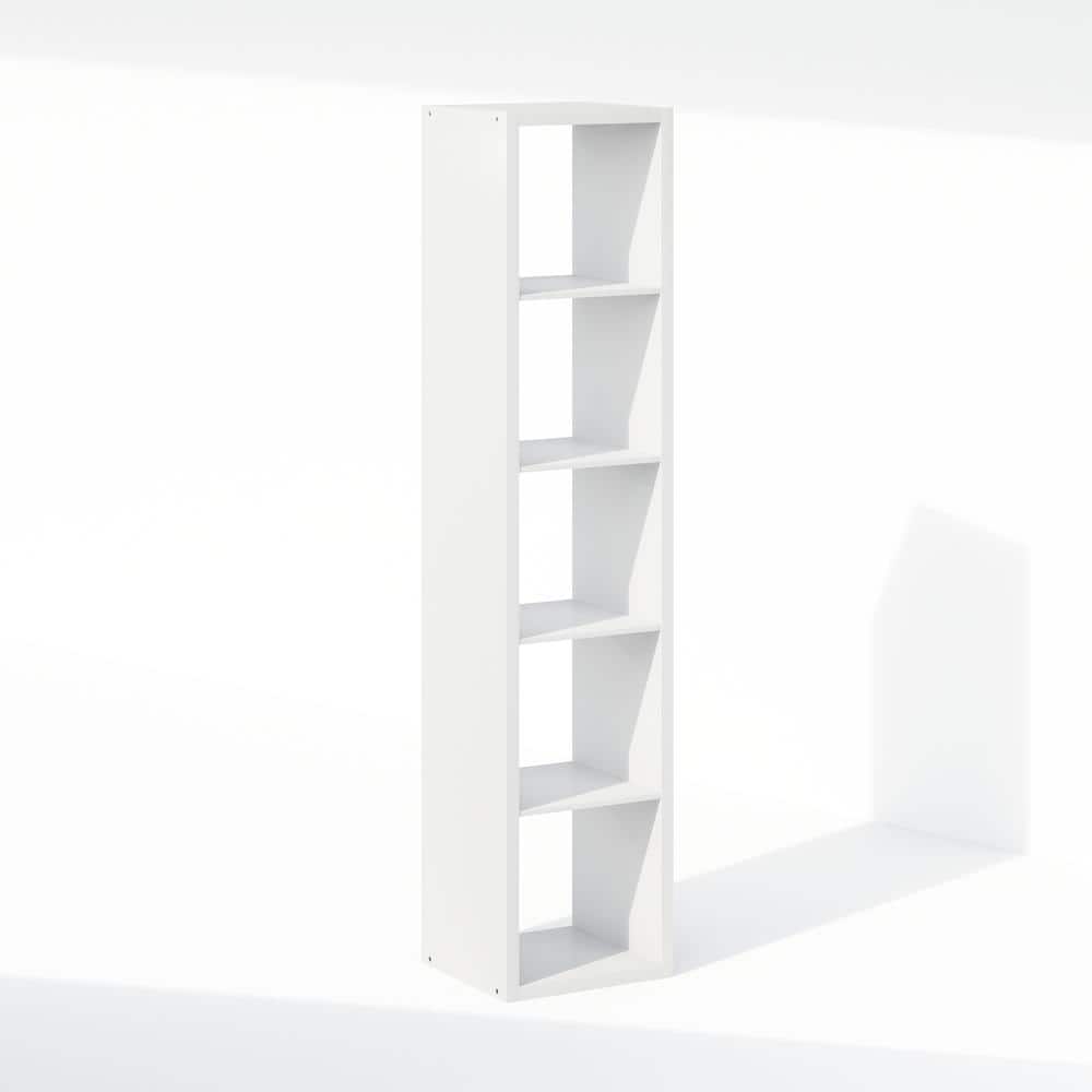 pepper-mint Qube ペパーミントキューブ シェルフ ホワイト Furinno Cubic 71.93 in. Tall White Wood 5-Cube Bookcase NLU23003WH