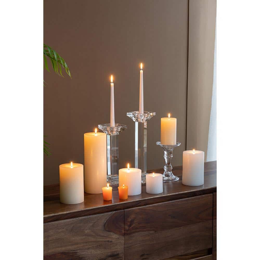 White 9.8" Soy Wax Scented Taper Candles - Set of 30
