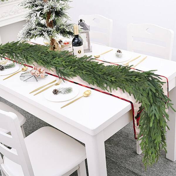 10Ft DUNCHATY Artificial Christmas Green Garland – Indoor/Outdoor Holiday Decor