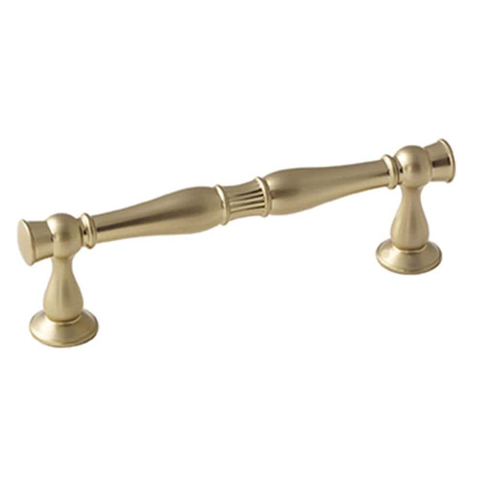 Crawford 3-3/4 in. (96mm) Traditional Golden Champagne Bar Cabinet Pull