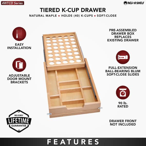 4 in. D x 5 in. H x 17.5 in. L Flatware Caddy with 3 Galvanized 4-Cups 4 in. D x 5 in. H x 17.5 in. L Flatware Caddy with 3 Galvanized 4-Cups