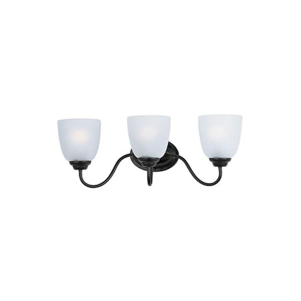 Maxim Lighting Stefan 29.75 in. 3-Light Black Bath Vanity Light