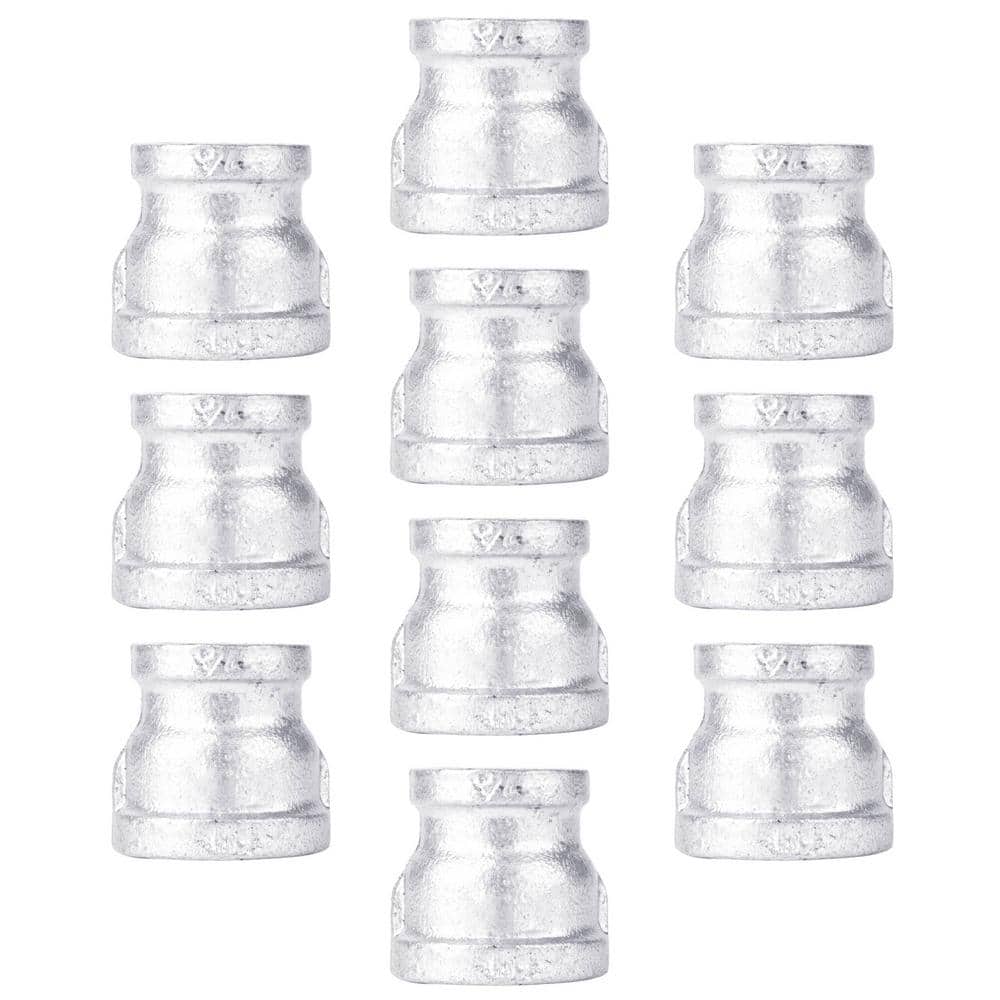 3/4 in. x 1/2 in. Galvanized Iron FPT x FPT Reducing Coupling Fitting (10-Pack) price history on PriceWatchPro