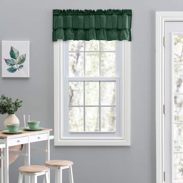 Ellis Curtain Stacey 13 in. L Polyester/Cotton Ruffled Filler Valance in Harvest