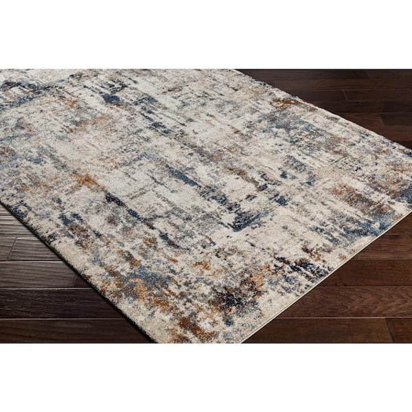 Aldo Blue Abstract 4 ft. x 6 ft. Indoor Area Rug