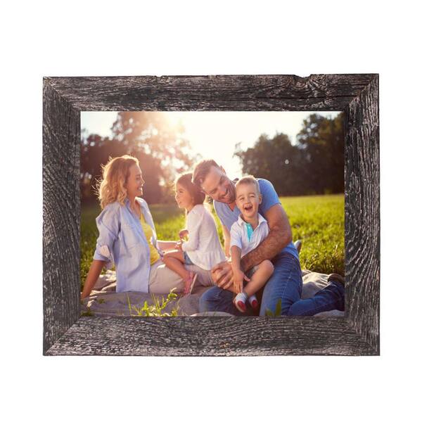 Homeroots Josephine 8 in. x 8 in. Smoky Black Picture Frame