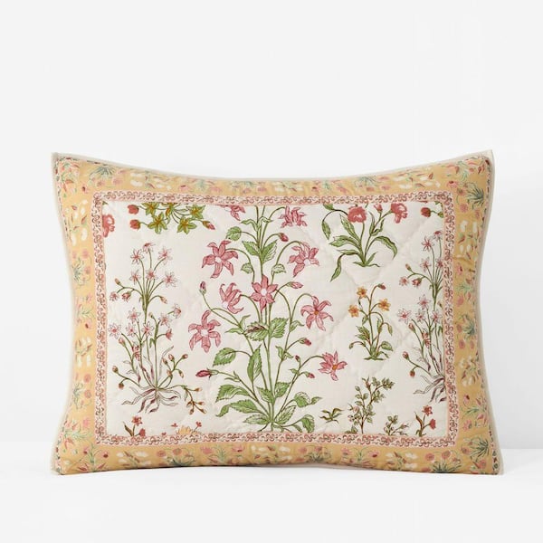 Company Cotton Myesha Quilted Gold King Sham