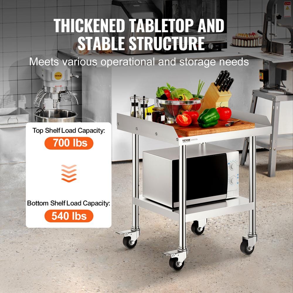 17 Stories 17 Stories Stainless Steel 24'' L x 24'' W x 30'' H Work Table