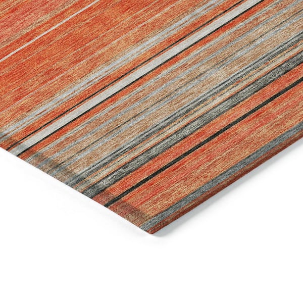 Chantille Machine Washable Indoor/Outdoor Abstract ACN979 Coral 5 ft. x 7 ft. 6 in. Area Rug