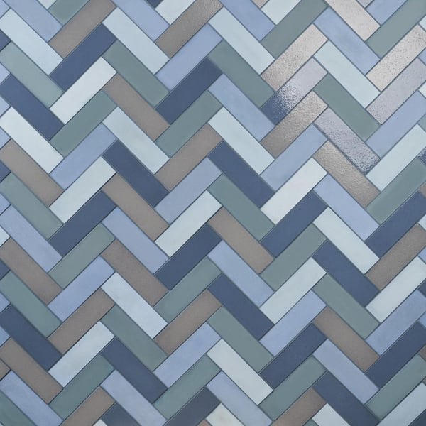 Ivy Hill Tile Vibe Lake Blend 2.36 in. x 7.87 in. Matte and Glossy Cement and Lava Stone Subway Wall Tile (3.88 sq. ft./Case)