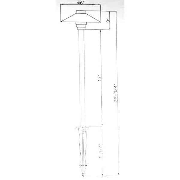 Black Aluminum Low Voltage Mushroom Pathway Light