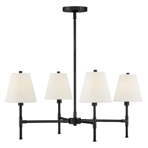 Beale 4-Light Black Chandelier