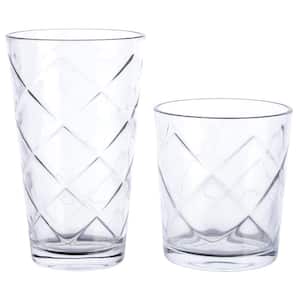 16 Piece Lattice Glassware Drinkware Set
