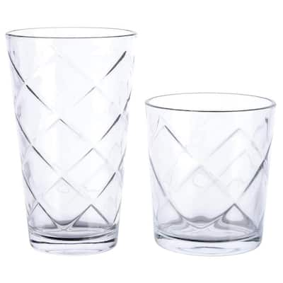 Laurie Gates California Designs Audrey Hill 6-Piece 16 oz. Glass Tumbler  Set in Assorted Colors 985120224M - The Home Depot