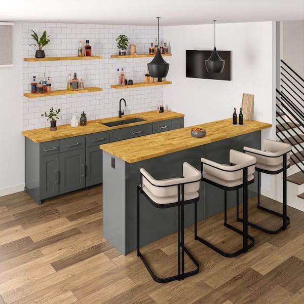 HARDWOOD REFLECTIONS 6 ft. L x 25 in. D Unfinished Birch Butcher