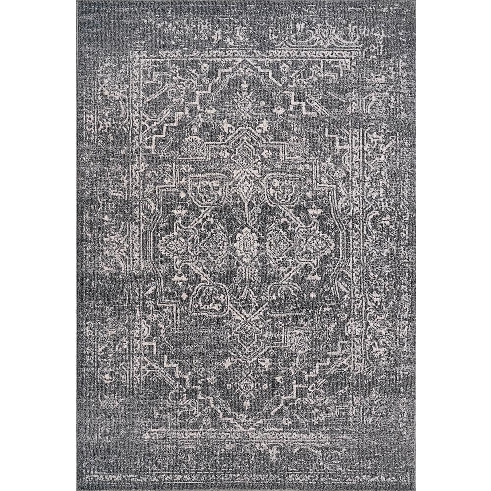 Soma 9 ft. 2 in. X 12 ft. 6 in. Dark Grey/Ivory Oriental Indoor Area Rug price history on PriceWatchPro