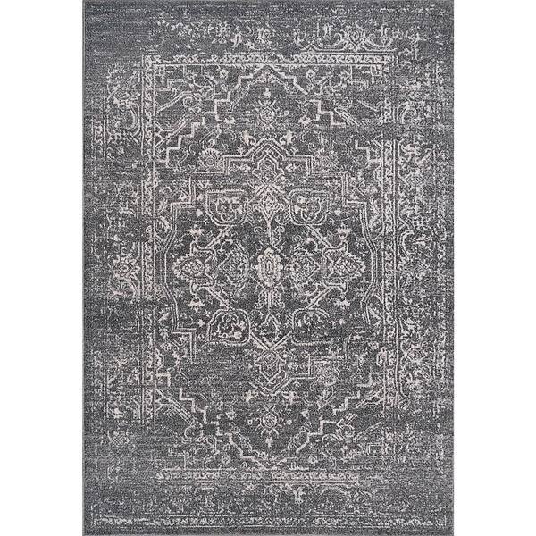 Dynamic Rugs Soma Dark Grey/Ivory 2 ft. 2 in. X 7 ft. 3 in. Oriental Indoor Area Rug