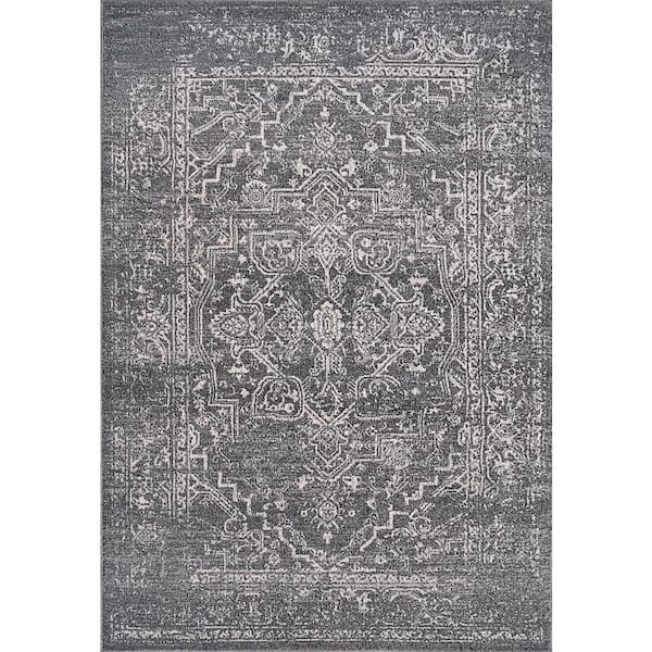 Dynamic Rugs Soma 7 ft. 10 in. X 10 ft. 10 in. Dark Grey/Ivory Oriental Indoor Area Rug