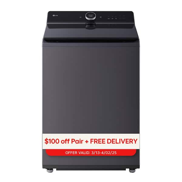 5.5 cu. ft. SMART Top Load Washer in Matte Black with Impeller, eZDispense and Faucet Water and LCD Digital Dial Control