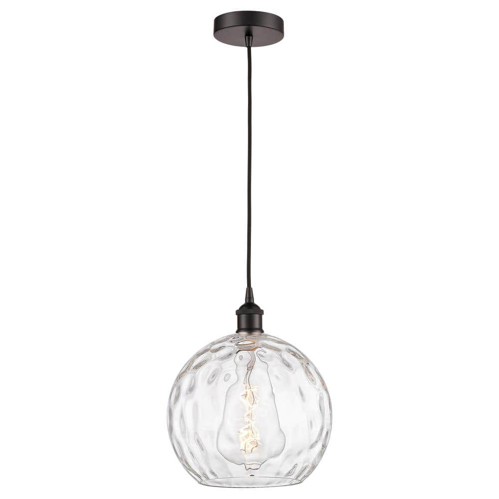 Athens Water Glass 60-Watt 1-Light Oil Rubbed Bronze Standard Mini Pendant Light with Clear Glass Shade price history on PriceWatchPro