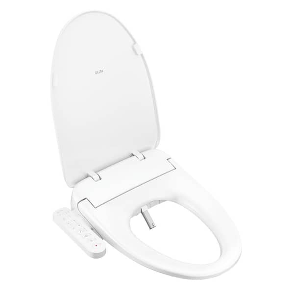 Delta Refresh Standard Electric Bidet Seat for Elongated Toilets in White