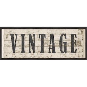 Vintage Wood Sign Framed Giclee Typography Art Print 42 in. x 16 in.