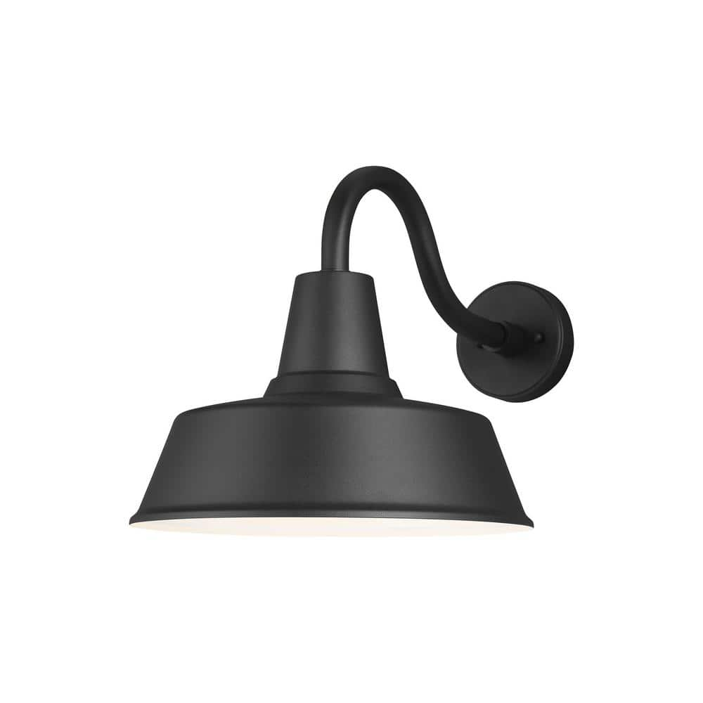 Generation Lighting Barn Light 1-Light Matte Black Modern Farmhouse ...