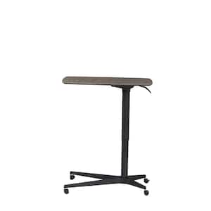 27.5 in. Large Workpad Gray and Black Lift Table Laptop Desk with Locking Casters