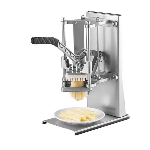 Commercial French Fry Cutter and Vegetable Chopper with 4 Interchangeable Blades, 6-Wedge Slicer, and Apple Corer