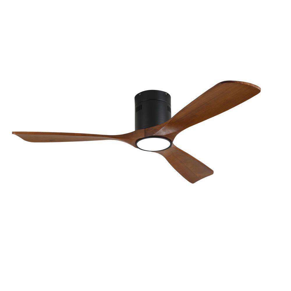 "52"" Solid Wood Ceiling Fan with Light Kit, Dimmable LED, DC 6-Speed, Remote, For Patio/Living Room/Bedroom/Office" price history on PriceWatchPro