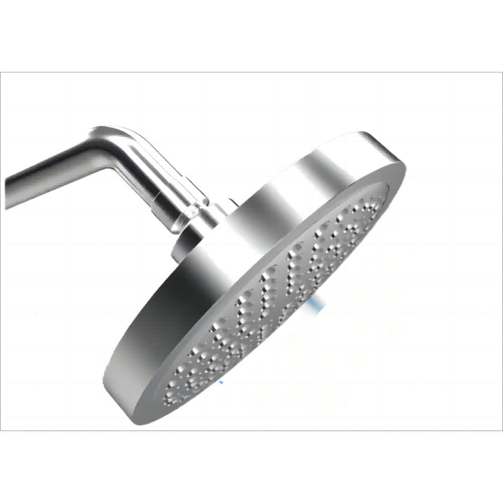 High Pressure Rain Booster 1-Spray Patterns with 1.8 GPM 6 in., ‎Wall Mount Rain Fixed Shower Head in Chrome