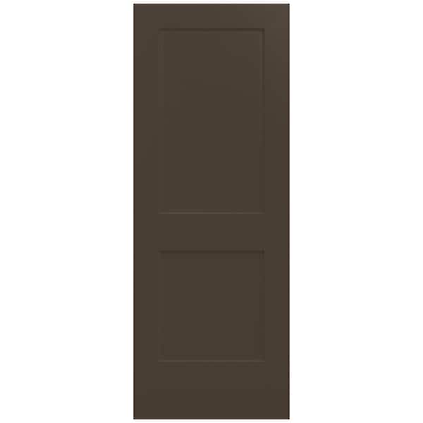 JELD-WEN 32 in. x 80 in. Monroe Dark Chocolate Painted Smooth Solid Core Molded Composite MDF Interior Door Slab