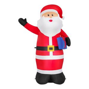 6.5 ft Santa With Present Holiday Inflatable