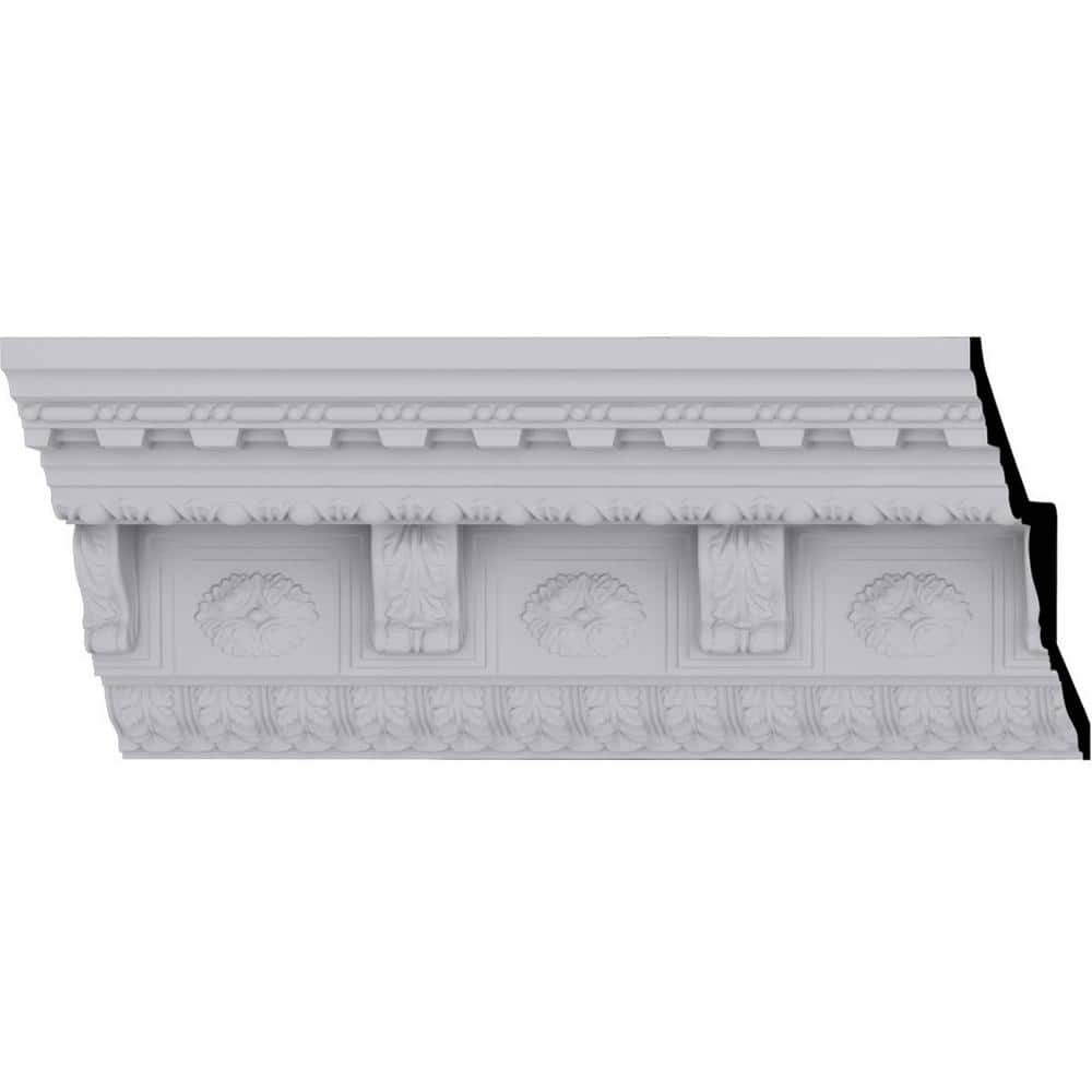 Primed White Polyurethane Granada Crown Moulding Sample