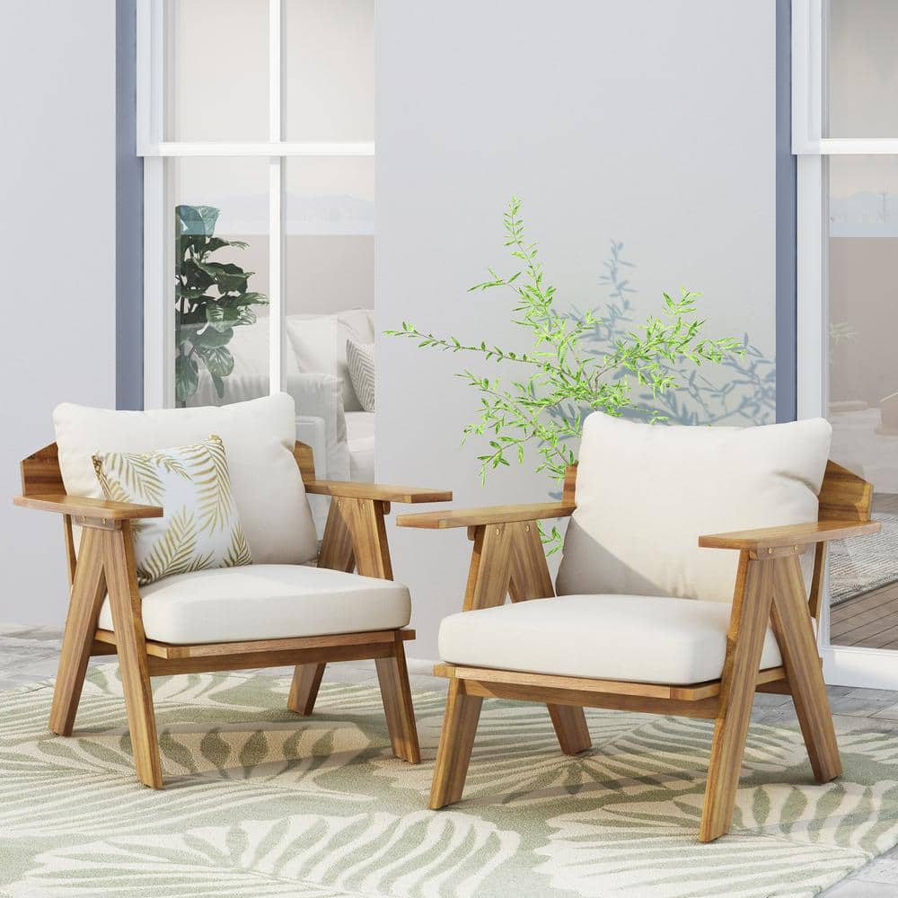 Hot Sale 30.75 in.W x 30.25 in.D x 26.00 in.H Outdoor Acacia Wood Lounge Ch