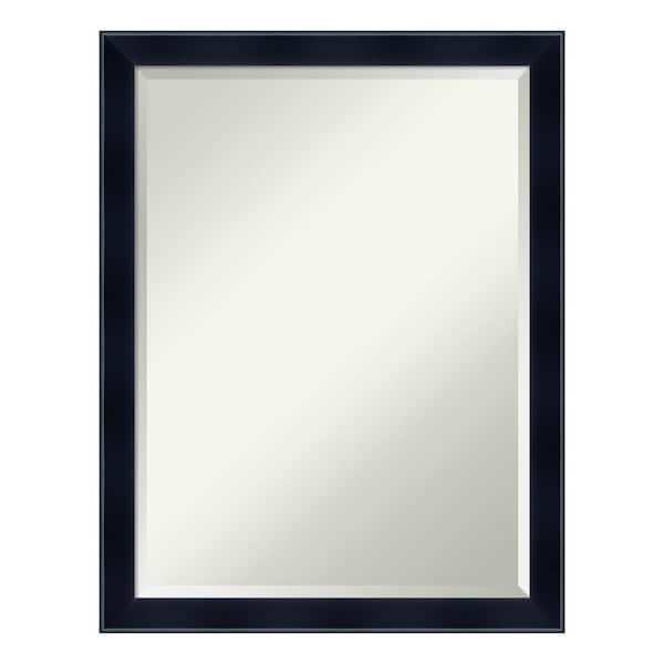 Madison Black 20.5 in. x 26.5 in. Beveled Rectangle Wood Framed Bathroom Wall Mirror in Black