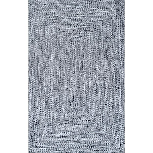 nuLOOM Lefebvre Casual Braided Light Blue 12 ft. x 15 ft. Indoor/Outdoor Patio Area Rug