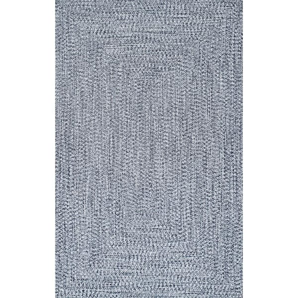 nuLOOM Lefebvre Casual Braided Light Blue 12 ft. x 18 ft. Indoor/Outdoor Patio Area Rug
