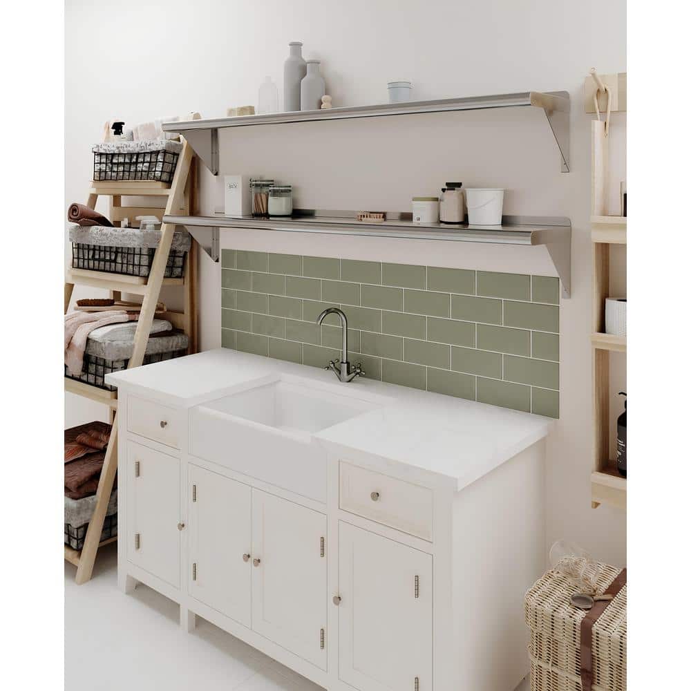 60" Stainless Steel Wall Shelf with Brackets
