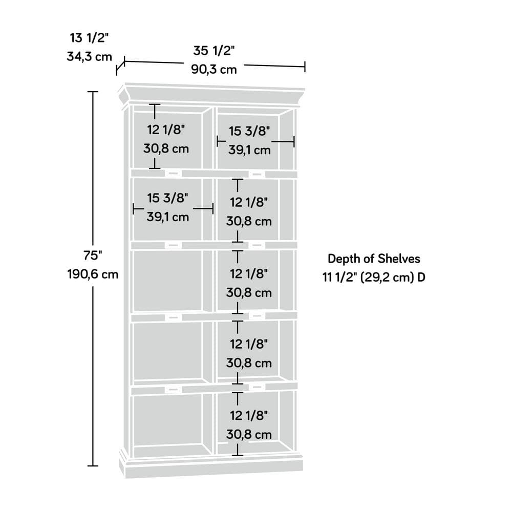 Elegant White Plank Wood Bookcase with 10 Cubbies and ID Labels