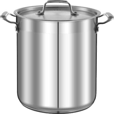 VEVOR Steamer Pot 9.5 in. Steamer Pot for Cooking with 5 qt. Stock Pot and  Vegetable Steamer Stainless Steel Food Steamer DCZG24CM0000HEM7IV0 - The  Home Depot