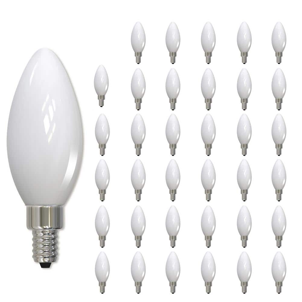 40 - Watt Equivalent Soft White Light B11 (E12) Candelabra Screw Base Dimma