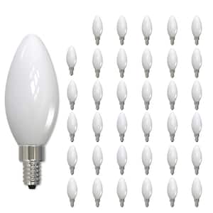 40 - Watt Equivalent Soft White Light B11 (E12) Candelabra Screw Base Dimmable Milky 3000K LED Light Bulb (36-Pack)