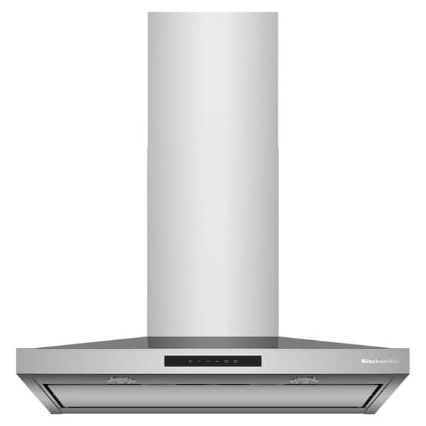 36 in. Wall Mount in Stainless Steel with 4-Speed Canopy Hood
