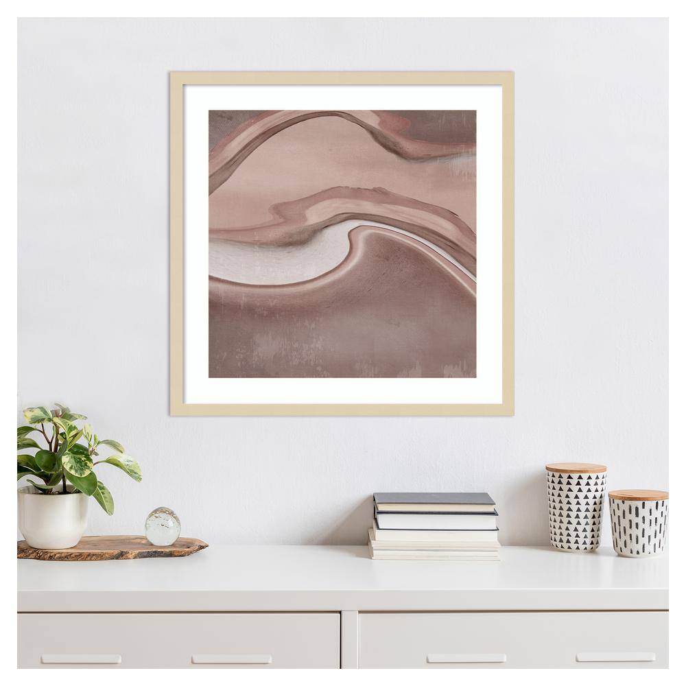 Two Sides II Abstract Brown Paper Framed Wall Art