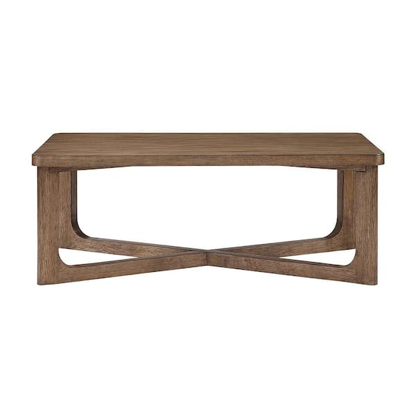 Muriel 48 in. Light Brown Finish Rectangle Wood Cocktail Table